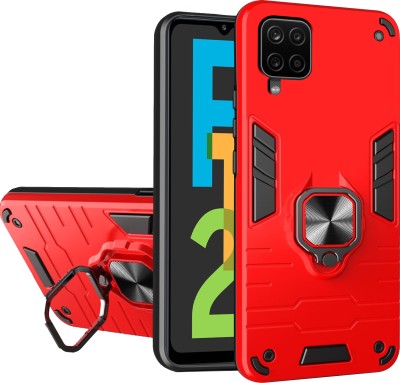 SMARTPOCKET Back Cover for Samsung Galaxy F12(Red, Rugged Armor, Pack of: 1)