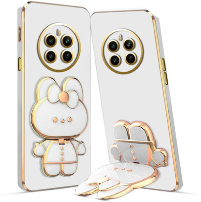 RESOURIS Back Cover for realme P1 5G(White, Gold, Cases with Holder, Pack of: 1)