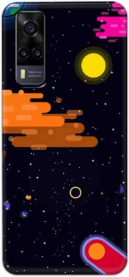 NDCOM Back Cover for Vivo Y31 2021 Cartoon Galaxy Printed(Multicolor, Hard Case, Pack of: 1)