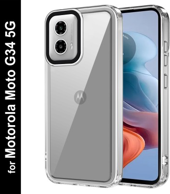 Zapcase Back Cover for Motorola Moto G34 5G(Transparent, Grip Case, Pack of: 1)