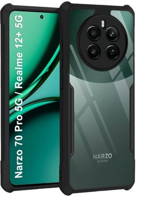 SnapStar Back Cover for Realme Narzo 70 Pro 5G(Crystal-Clear Back Panel | Black TPU Bumper | Slim & Lightweight)(Black, Transparent, Shock Proof, Pack of: 1)