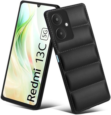Meephone Back Cover for REDMI 13c 5G(Black, 3D Case, Silicon, Pack of: 1)