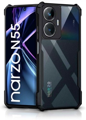 Slugabed Back Cover for Realme Narzo N55(Black, Transparent, Shock Proof, Pack of: 1)