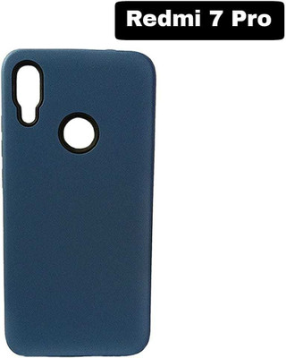 Puff Smart Back Cover for Rubberized Hard Case Redmi 7 Pro(Blue, Matte Finish, Pack of: 1)