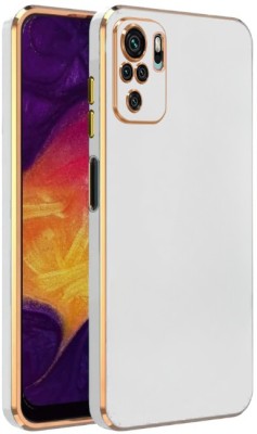 A3sprime Back Cover for Redmi Note 10s, |Soft Silicon Golden Side Colored with Drop Protective Case|(White, Camera Bump Protector, Silicon, Pack of: 1)