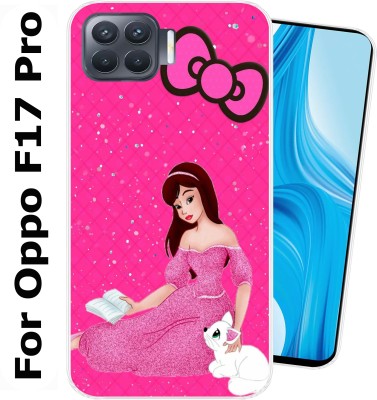 SmartGoldista Back Cover for Oppo F17 Pro(Pink, Silicon, Pack of: 1)