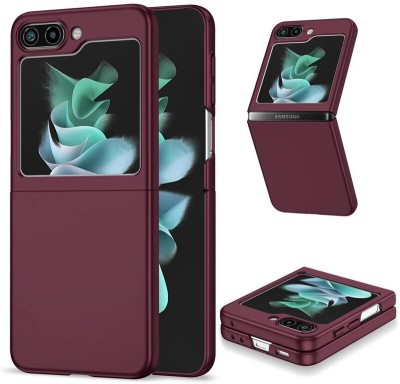HARITECH Back Cover for Samsung Galaxy Z Flip5 5G(Maroon, Grip Case, Silicon, Pack of: 1)