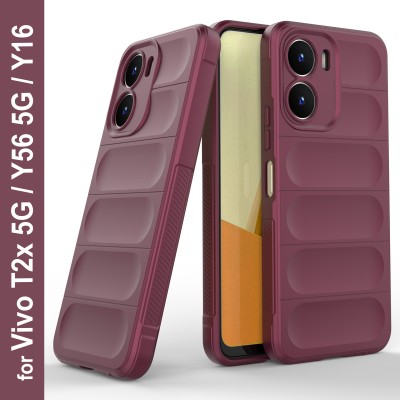 Zapcase Back Cover for Vivo T2x 5G(Maroon, 3D Case, Silicon, Pack of: 1)