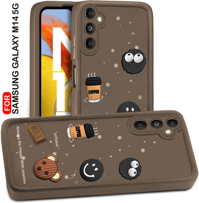 AESTMO Back Cover for Samsung Galaxy M14 5G(Brown, Dual Protection, Silicon, Pack of: 1)