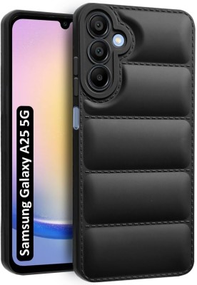 Kosher Traders Back Cover for Soft Touch Shockproof Puffer Airbag Silicone Back Cover Case For Infinix Smart 8(Black, Dual Protection, Silicon)