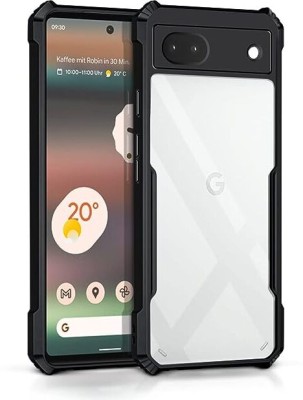 sadgatih Back Cover for Poly Carbonate + TPU Shock Proof Clear Protective Back Case For Google Pixel 6A(Black, Dual Protection, Pack of: 1)