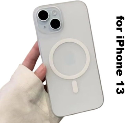 ankSONline Back Cover for iPhone 13, Ultra-Thin Matte Finish Translucent(White, Camera Bump Protector, Pack of: 1)