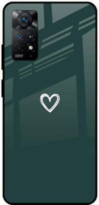 QRIOH Glass Back Cover for Redmi Note 11 Pro 5G(Green, Grip Case, Pack of: 1)