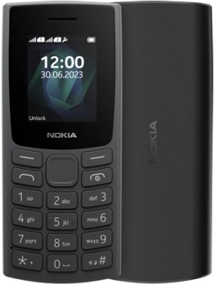 sivin's Back Cover for Nokia 105, Model 2023 year(Black, Grip Case, Pack of: 1)