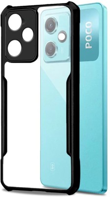 LILLIPUT Back Cover for Poco M6 Pro 5G(Black, Grip Case, Pack of: 1)