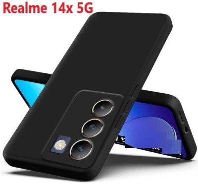 Mobile Back Cover Bumper Case for Realme 14x 5G(Black, Shock Proof, Silicon, Pack of: 1)