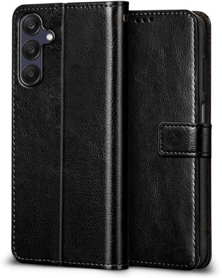 YoZoo Flip Cover for Samsung Galaxy A24 5G Flexible | Leather Finish | Card Pockets Wallet & Stand(Black, Dual Protection, Pack of: 1)