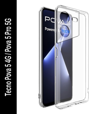 Casotec Back Cover for Tecno Pova 5 Pro 5G(Transparent, Flexible, Silicon, Pack of: 1)