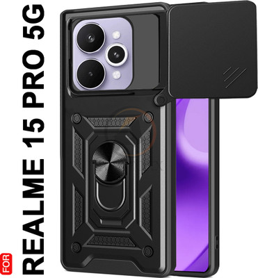 AERTOXX Back Cover for Realme 15 Pro 5G(Black, Slider, Pack of: 1)