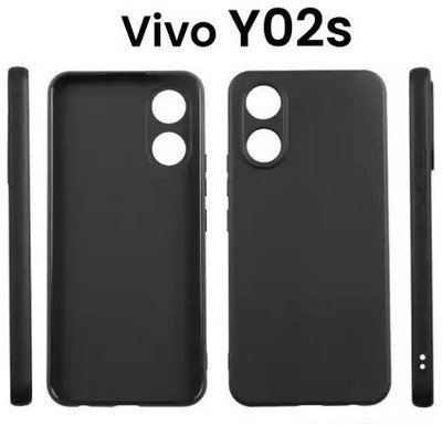 BRENZZ Back Cover for VIVO Y02S(Black, Shock Proof, Pack of: 1)