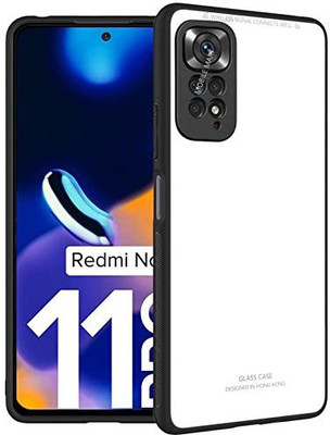Creativo Back Cover for Redmi note 11/ Redmi Note 11s Glass Back Cover(White, 3D Case, Pack of: 1)