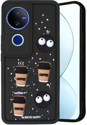 Mobile Mart Back Cover for Vivo T4R 5G(Black, 3D Case, Silicon, Pack of: 1)