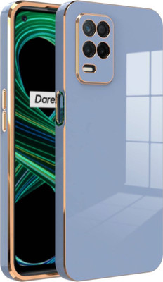 RESOURIS Back Cover for Realme 9 5G, Realme 8 5G, Realme Narzo 30 5G, Realme 8s 5G(Blue, Gold, Camera Bump Protector, Silicon, Pack of: 1)