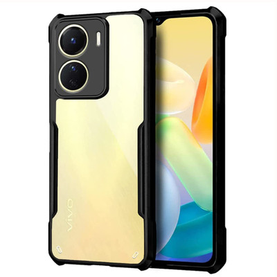 Finaux Back Cover for Vivo Y02S(Black, Shock Proof, Pack of: 1)