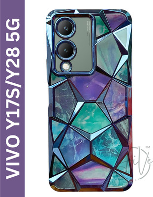 Hive Back Cover for Vivo Y17s, Vivo Y28 5G(Blue, Grip Case, Silicon, Pack of: 1)