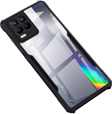 AIZLO Back Cover for realme 8 4G, realme 8 Pro(Black, Camera Bump Protector, Pack of: 1)