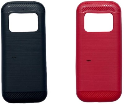 ozni Back Cover for Pack Of 2 jio bharat b2 Black Red(Black, Red, Flexible, Silicon, Pack of: 2)