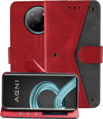 Autofocus Back Cover for Lava Agni 2 5G(Red, Holster, Pack of: 1)