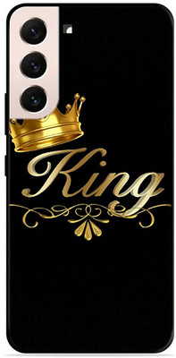 FAZAKA Back Cover for SAMSUNG Galaxy S22 Plus On Glossy Metal Phone Cover | GOLDEN KING(Multicolor, Dual Protection, Pack of: 1)