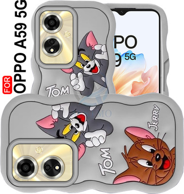 AESTMO Back Cover for Oppo A59 5G(Grey, 3D Case, Silicon)