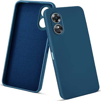 ZAMN Back Cover for OPPO A17(Blue, Silicon, Pack of: 1)