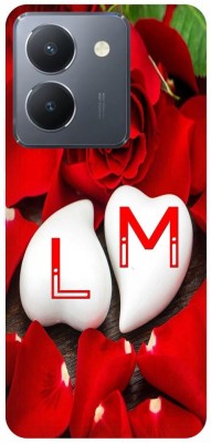 JUGGA Back Cover for vivo Y36, V2247, L LOVES M NAME,L NAME, M LETTER, ALPHABET,L LOVE M NAME(Red, Hard Case, Pack of: 1)