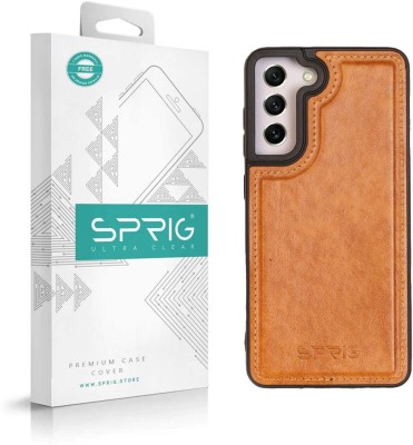 Sprig Glossy Leather Back Cover for Samsung Galaxy S21 FE 5G, Samsung S21 FE, Galaxy S21 FE, S21 FE(Brown, Grip Case, Pack of: 1)