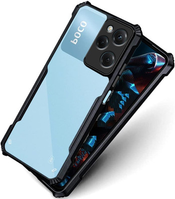Cell Mobile Back Cover for POCO X5 Pro 5G(Black, Transparent, Grip Case, Pack of: 1)
