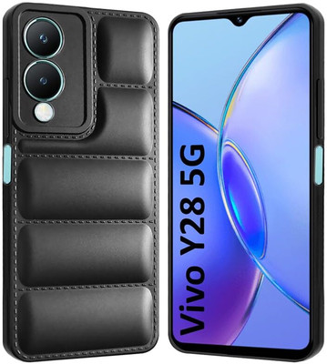 Wellchoice Back Cover for vivo Y28 5G, vivo Y17s(Black, Grip Case, Silicon, Pack of: 1)