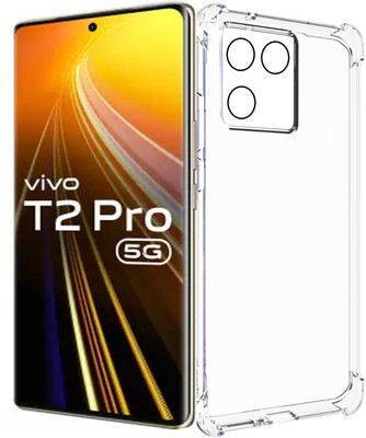 S-Softline Back Cover for Vivo T2 Pro 5G, Flexible shock absorbing TPU body(Transparent, Silicon, Pack of: 1)