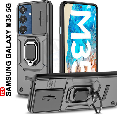 AESTMO Back Cover for Samsung Galaxy M35 5G(Black, Slider, Pack of: 1)