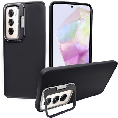 Artistque Back Cover for OPPO Reno 12 5G(Black, Stand, Pack of: 1)
