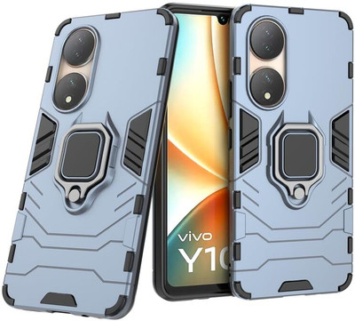 COVERHEAD Back Cover for Back Cover for Vivo Y100 5G- Kickstand back cover (Blue, Dual Protection, Pack of: 1)(Blue, Camera Bump Protector, Pack of: 1)