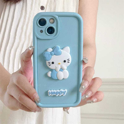 AGRONA Back Cover for Apple iPhone 15 | 3D Cute Design | Soft Silicone Shockproof Protective Mobile Case(Blue, 3D Case, Silicon, Pack of: 1)
