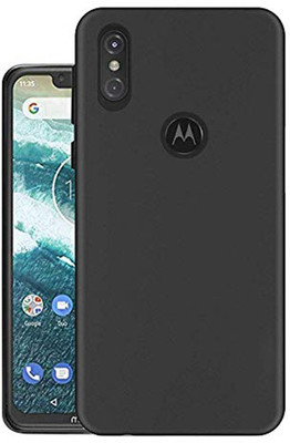 Adhvaith Back Cover for Motorola e6s,Candy(Black, Transparent, Shock Proof, Silicon, Pack of: 1)