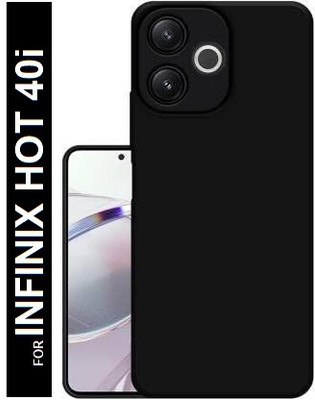 KWINE CASE Back Cover for Infinix Hot 40i(Black, Grip Case, Silicon, Pack of: 1)
