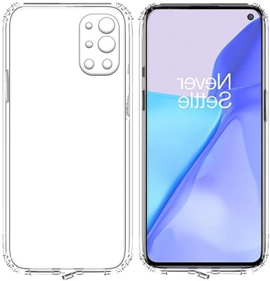 Phone Back Cover Back Cover for OnePlus 9R 5G(Transparent, White, Grip Case, Pack of: 1)