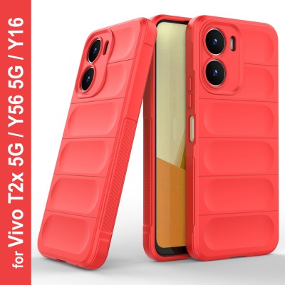 Zapcase Back Cover for Vivo Y56 5G(Red, 3D Case, Silicon, Pack of: 1)