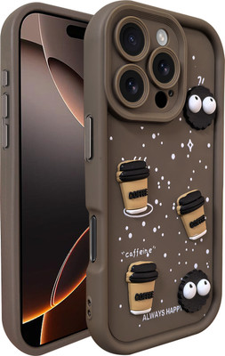 KartV Back Cover for Apple Iphone 16 Pro, Iphone 16 Pro(Brown, Camera Bump Protector, Pack of: 1)