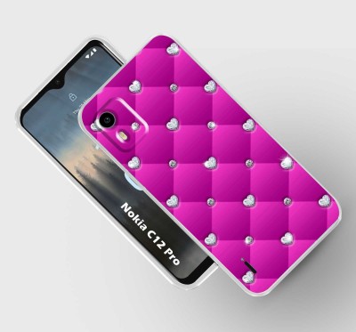 Cravation Back Cover for Nokia C12 Pro(Pink, Dual Protection, Silicon, Pack of: 1)